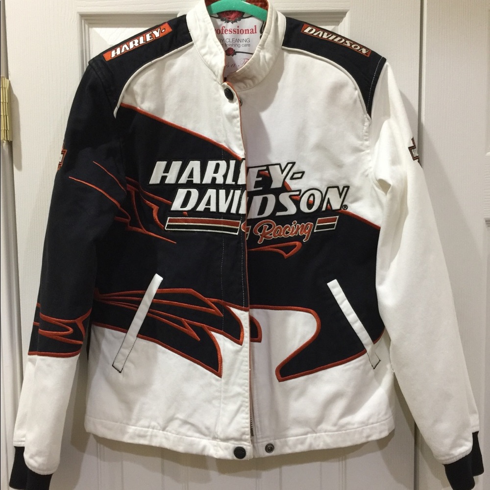 Harley Davidson White Denim Jacket